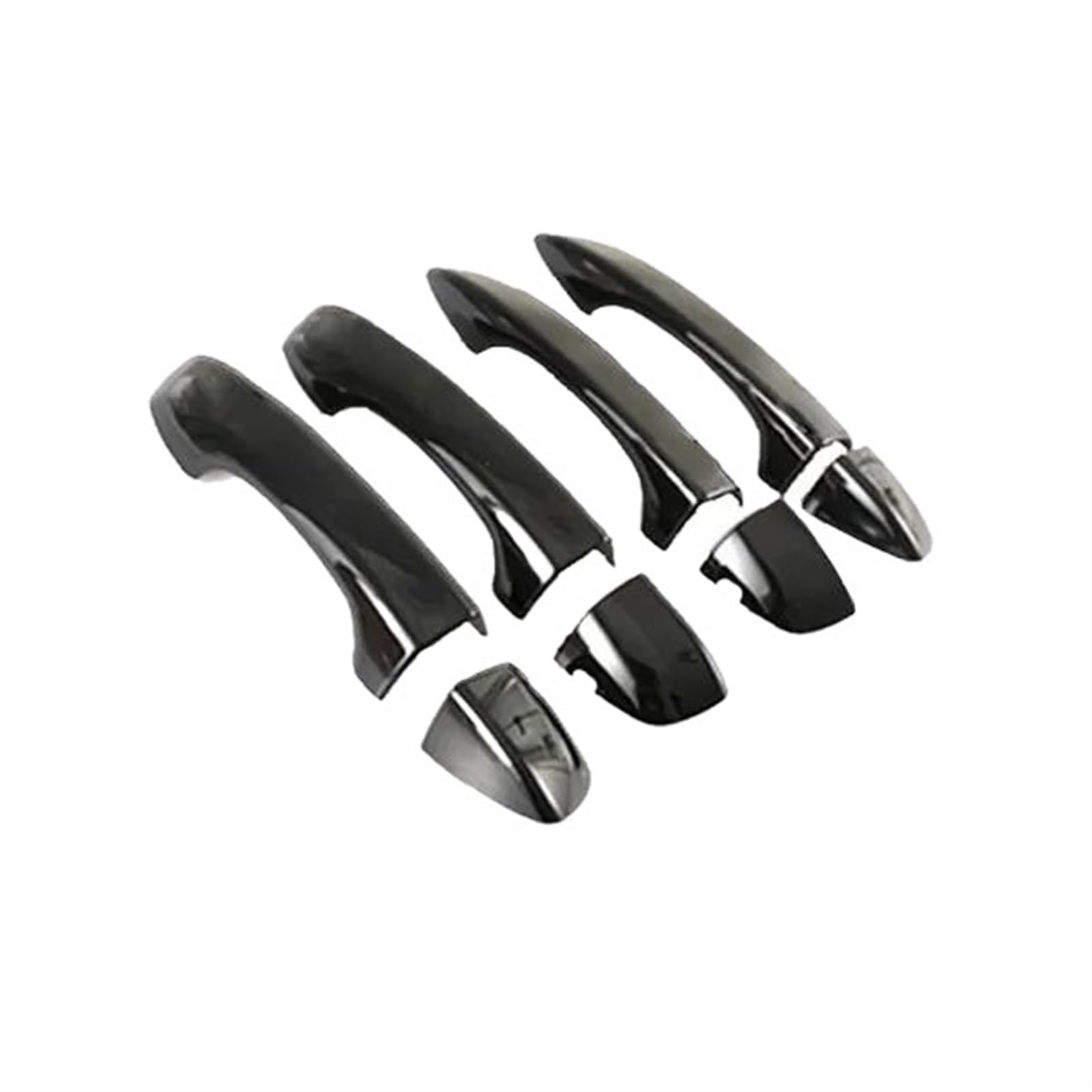 Lzbzhb Gloss Black Car Exterior Outsidedoor Handle For Vw For Polo Mk6 Aw Bz 2017~2023 2018 Protective Auto Exterior Parts Accessories Stickers Car Door Handle Cover Trim(Gloss Black)