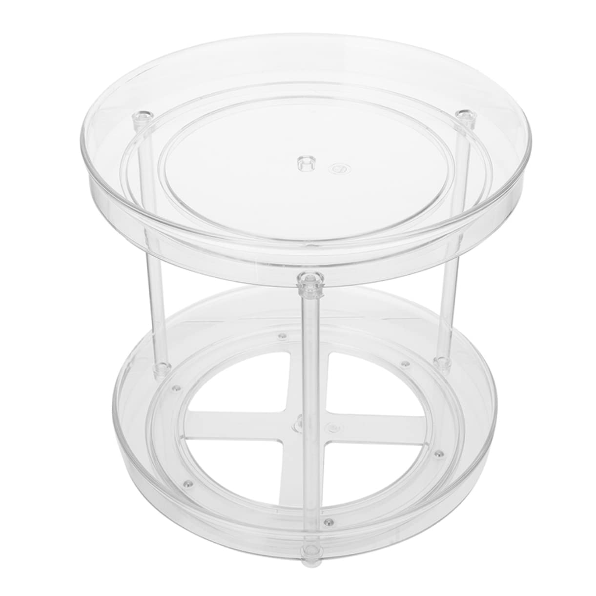Estante giratorio de cocina con recipientes de maquillaje, soporte para exhibición de sal, estante para botellas, bandeja para cubiertos, bandeja giratoria para nevera, organizador de escritorio,
