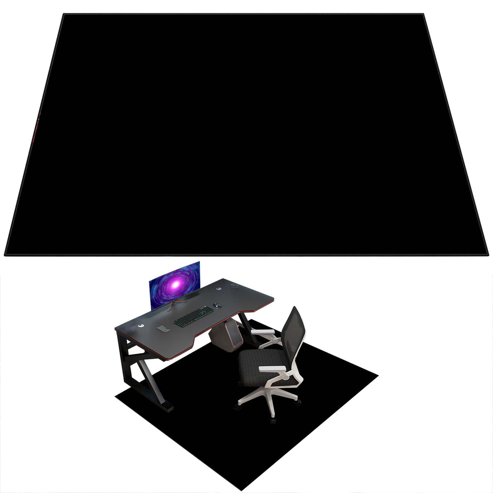 160 x 180 cm Tapis Chaise Gaming Antidérapant Tapis pour Chaise de Bureau Tapis Bureau Sol Protection Sol Chaise Bureau Protection de Sols Durs Protège Parquet Protège Sol sous Chaise