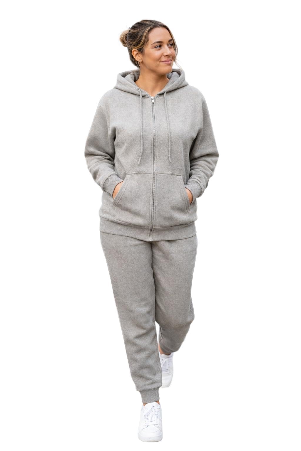 True Face Conjunto de chándal de manga larga con cremallera y sudadera con capucha y pantalones deportivos para mujer, traje de entrenamiento de gimnasio de dos piezas