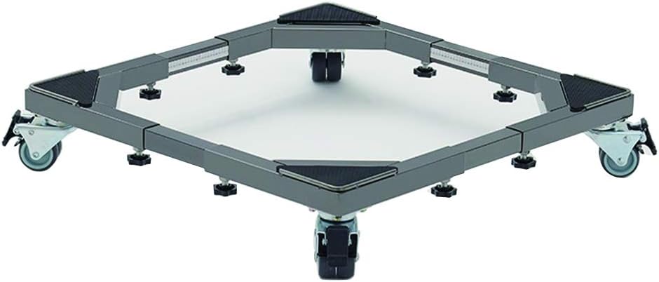 冷凍庫用ホイール 高耐久 可動式洗濯機ベース 4輪付き 伸縮式タンブル乾燥機ホルダースタンド 長さ/幅 43-66cm アプライアン