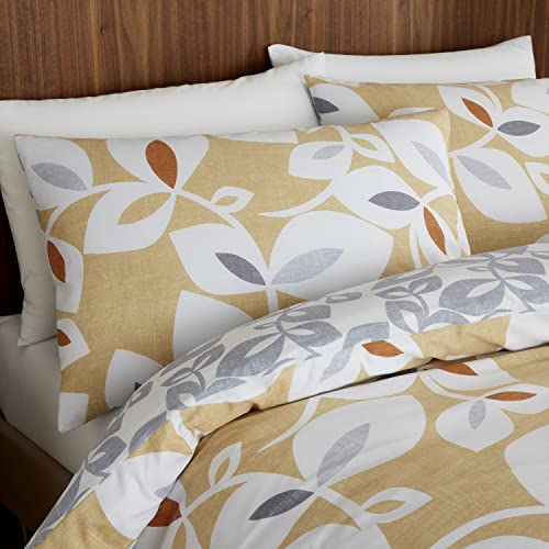 Parure de couette 140x220 cm pour transformer un lit simple en un cocon chic Inga Leaf Gold - 5