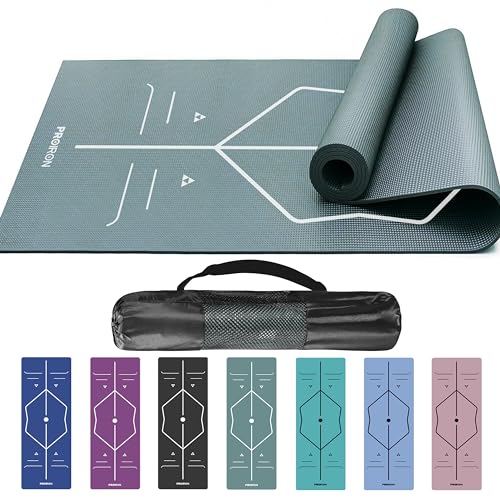 PROIRON Tapis Yoga antidérapant Tapis de Sport Tapis d'exercice pour la Salle de Sport à la Maison avec Sangle de Transport - 1730 mm x 610 mm x 4 mm
