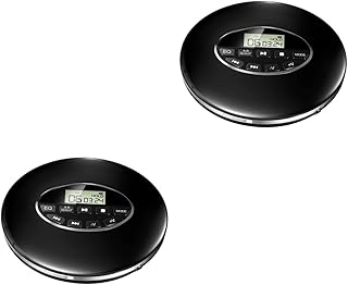 Hemobllo 2 Pçs CD Walkman Leitor De Música Leitor De Música Portátil Discman Leitor De CD Leitor De Disco De Música Leitor De Discos De Vinil Leitor De Música Leve Leitor De Disco Com