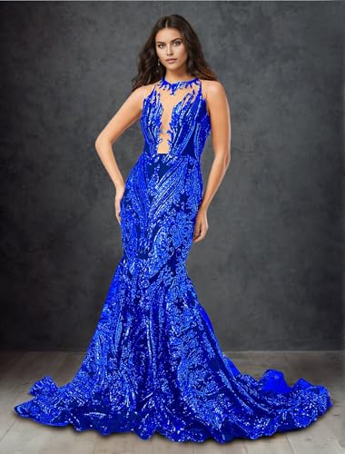 Seuqin Mermaid Prom Dresses for Women Long Lace Appliques Pageant Celebrity Evening Formal Party Gowns 2025 Elegant GL00052