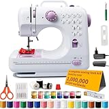 BRICH Kids Sewing Machine - Portable Electric Sewing Machine for Beginners | 12 Stitches with LED Light, Double Speed, Dual Thread & Reverse Function | 42pcs Sewing Kit for Clothing, Pillowcases,Shee