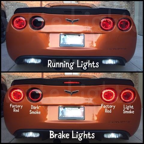 C6 Corvette Eagle Eye LED Halo Tail Lights [Factory Red]
