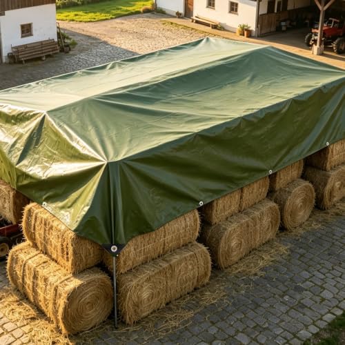 Miniatura 8 de Lona Impermeable 2 X 3 M, Lona Con Ojales, Antidesgarro Y Resistente A Rayos Uv, Lona De Tejido Para Muebles De Jardín, Muebles De Piscina, Cama Elástica, Coche, Color Verde
