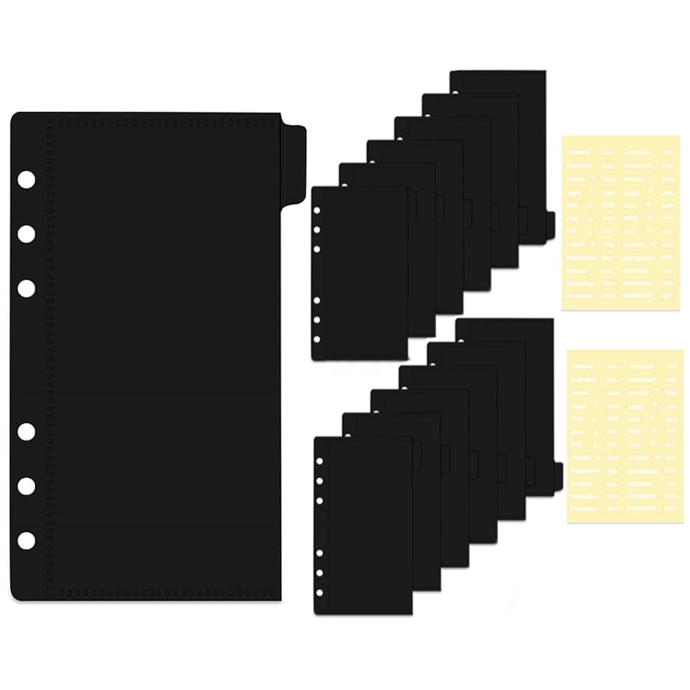 Amazon.co.jp: A6バインダーディバイダー2セット ポケット付き