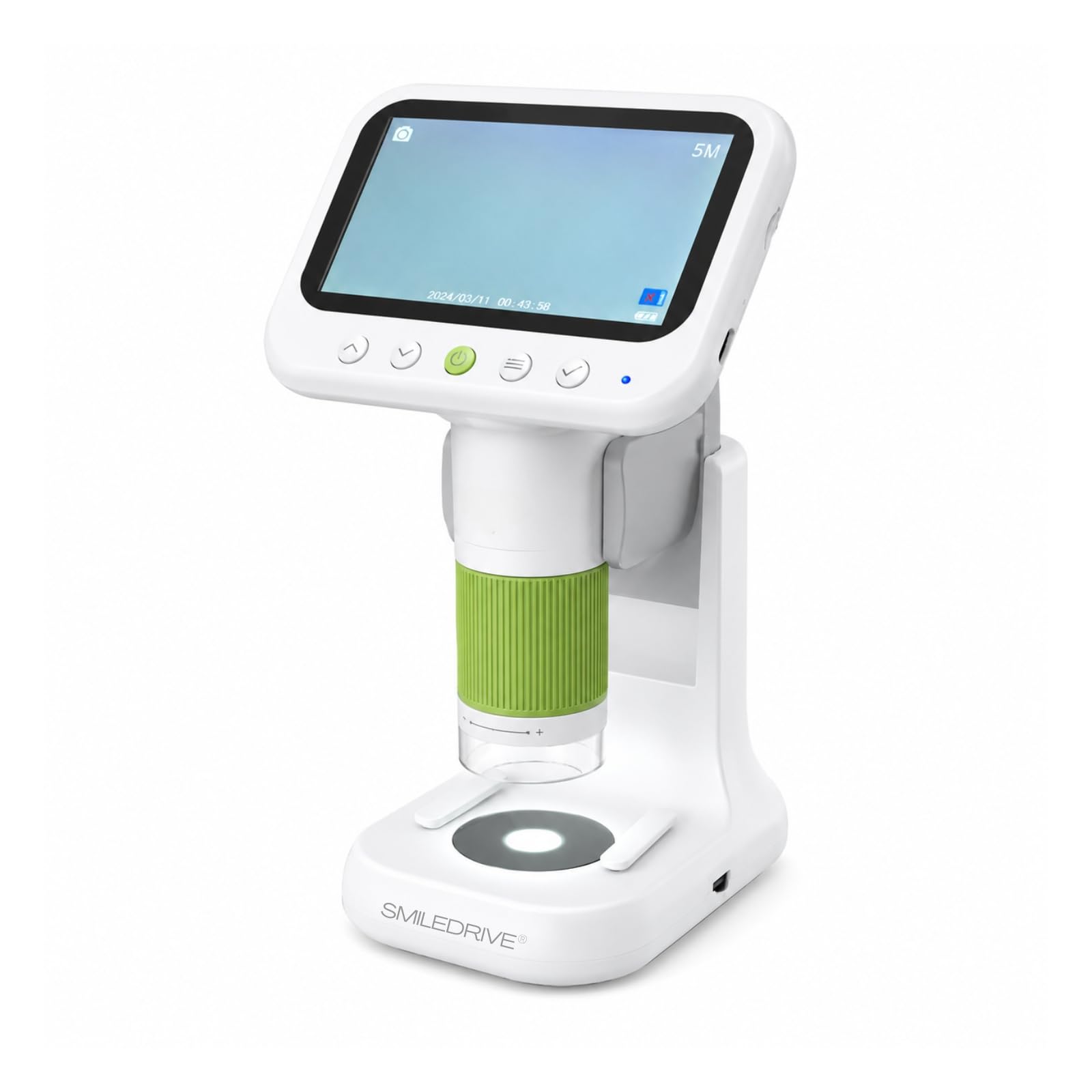 SMILEDRIVE® Digital Microscope with 1000X Magnification | 4.3 Inch Screen | USB PC Connectivity | 8 Led lights & 1 backlight | HD Photo & Video Recording | Handheld & Rechargeable | Dual light sources-image-42