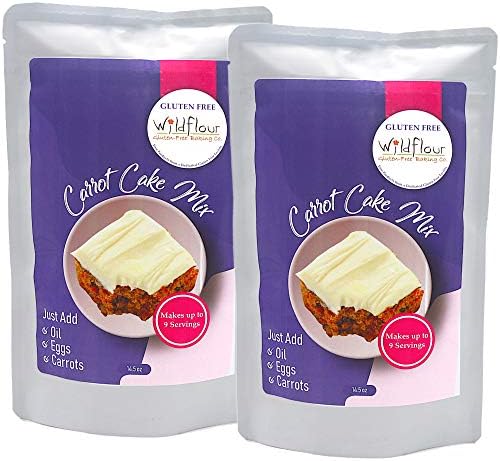 Wildflour Gluten-Free Baking Co, Carrot Cake Gluten Free Mix, Simply Add Oil, Eggs & Fresh Grated Carrots For This Famously Delicious Moist Carrot Cake, 14.50 oz (Pack of 2)