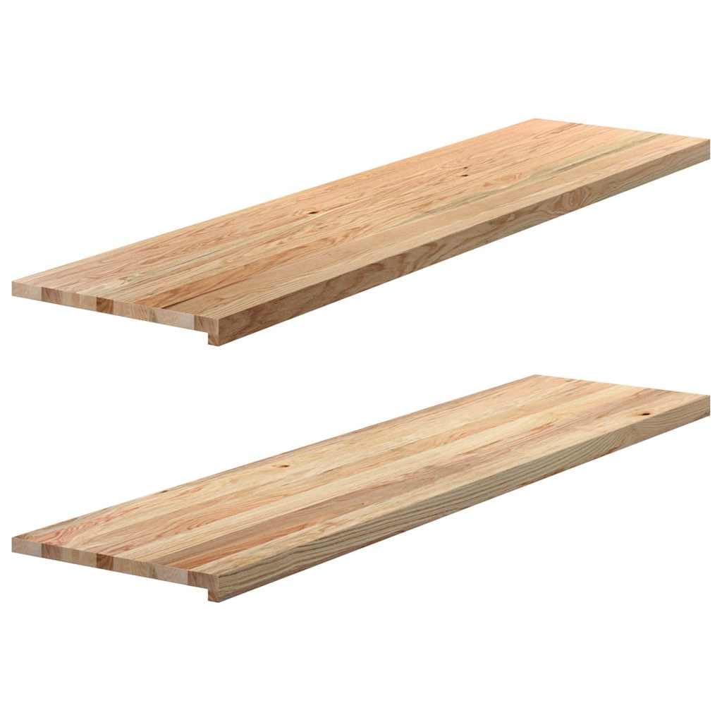vidaXL Oak Window Sills Set - Solid Wood, Untreated, 160x40x2 cm - Natural & Customizable