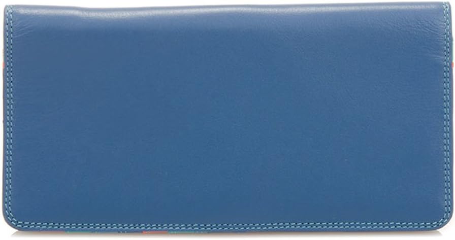 Leather Large Slim Wallet 1223 (Aqua)