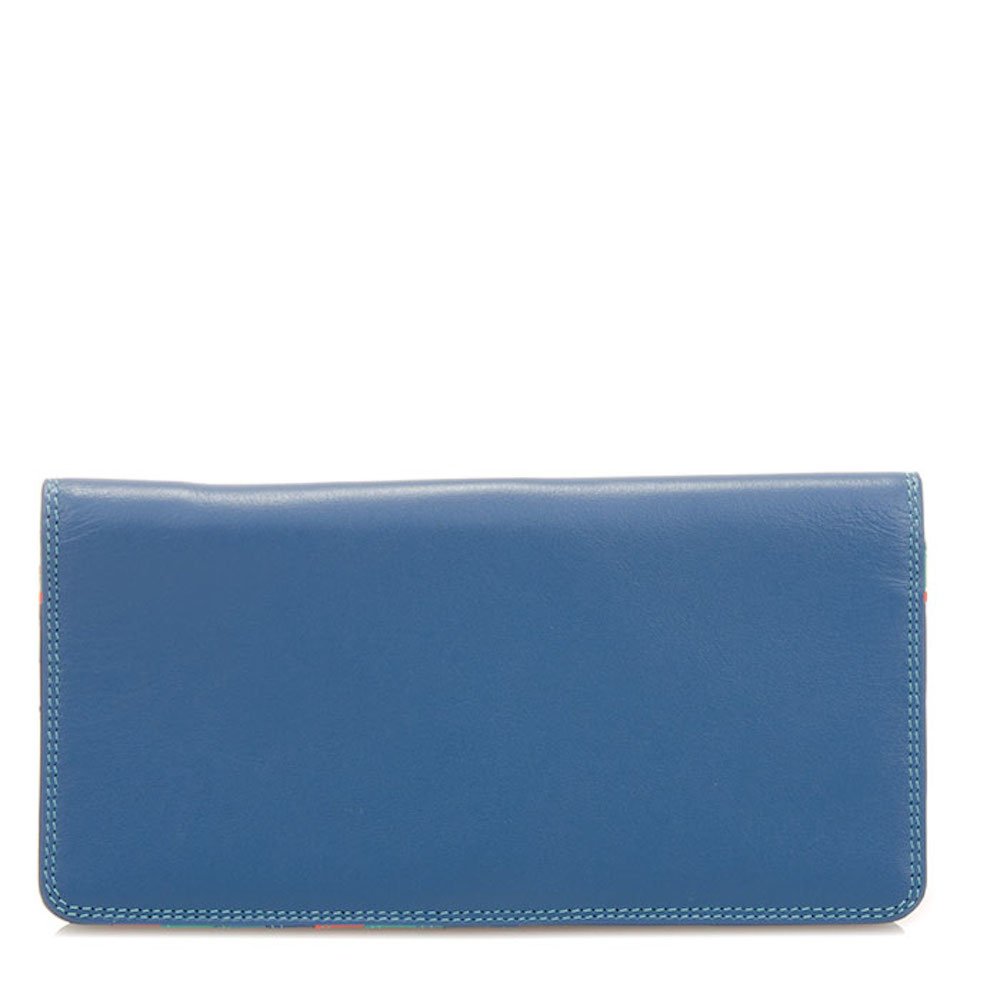 Leather Large Slim Wallet 1223 (Aqua)