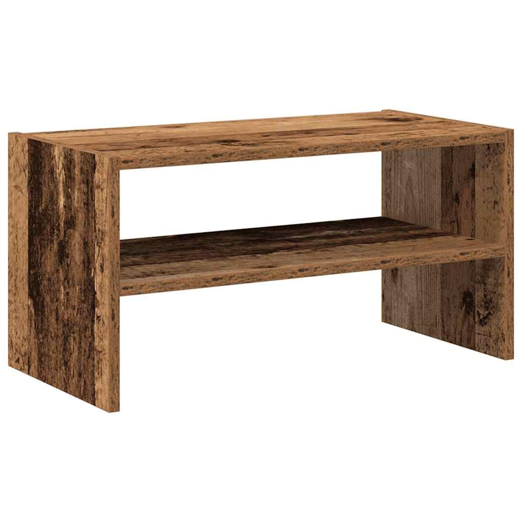 Regał na buty można układać w stos o wyglądzie starego drewna, materiał drewnopochodny, 60 x 30 x 30,5 cm, oszczędność miejsca do przechowywania, korytarz, przedpokój, otwarte półki, system