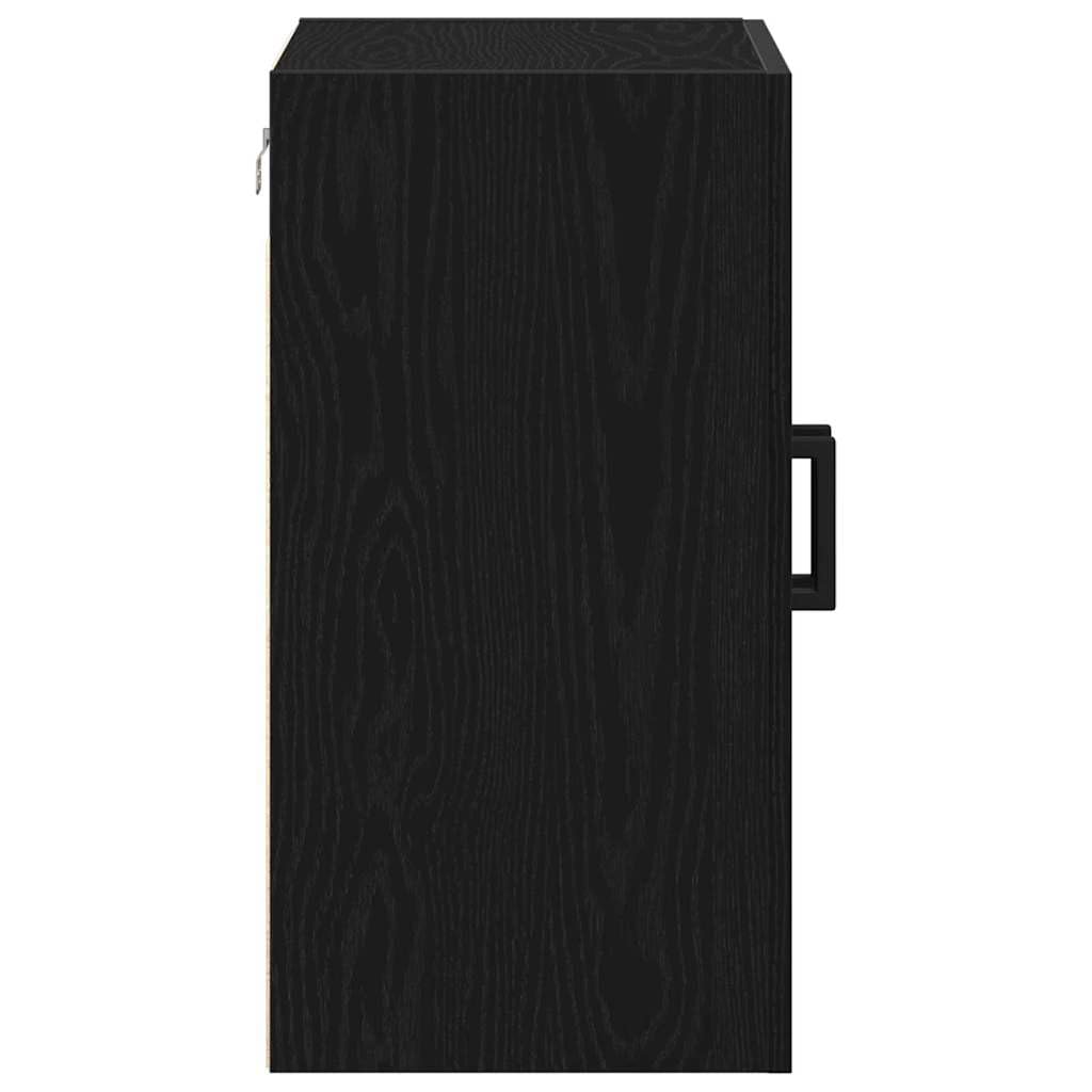 vidaXL Mobile a Muro Rovere Nero 60 x 31 x 60 cm Legno Multistrato, Soggiorno, Mobile Rettangolare, Moderno, Spazio per Riporre, Stile Chic, Salvaspazio, Design Elegante