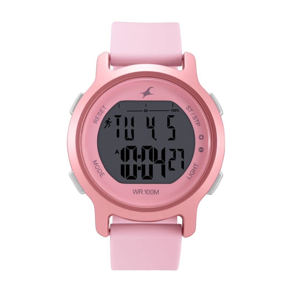 Fastrack Street Line Digital Dial Pink Silicone Strap Watch for Girls-NR68027PP02 (B0B3MKT7RF) Amazon Price History, Amazon Price Tracker