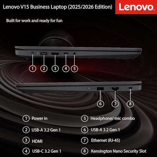 Image of Lenovo 2026 Business Laptop with MS 365 for the Web, Ryzen 3 7320U(Outperforms Intel i7-1065G7), 16GB DDR5, 1TB PCIE, 15.6 inch FHD Display, Fast Charging Speed, 14.5-Hour Battery Life, Windows 11 Pro