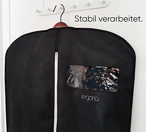 Legona Custodia per abiti, nero, 110 x 62 cm