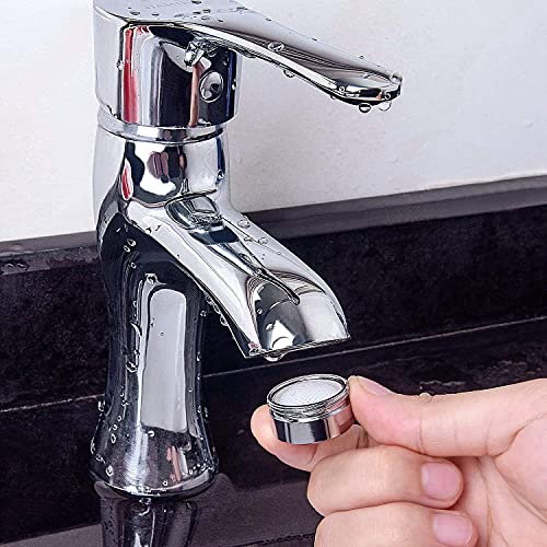 Faucet Aerator Kitchen Sink Aerator Replacement Parts, 15/16-Inch Or 24Mm Male Thread Aerator Faucet Filter With Gasket For Kitchen, Bathroom (Silver, 6 Pcs) #TOP6