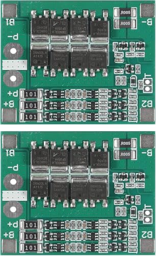 3 Series 12V 18650 Lithium Battery PCM BMS Protection Board 25A Pack of 2 for 11.1V 12.6V Battery Pack with Overcharge Over-Discharge and Short Circuit Protection