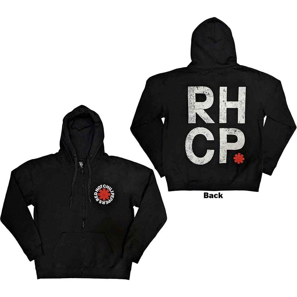 Red Hot Chili Peppers Rouge Asterisk Zipped Sweat-Shirt À Capuche