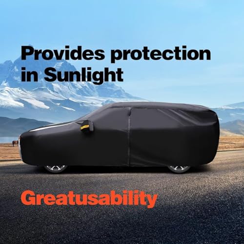 Image of Large SUV Car Cover for BMW X7 2018-2026 100% Waterproof All Weather, Heavy Duty Outdoor Full Exterior Covers Rain Sun Wind UV Protection.