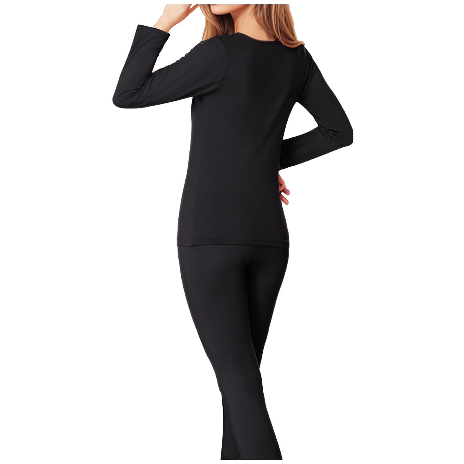 Thermal Underwear for Women Winter Warm Long Johns Womens Fleece Lined Base Layer Set with Cold Weather Bottom Top