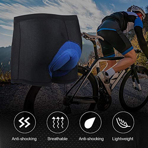 Shorts de ciclismo, Andoer Shorts de ciclismo masculino acolchoados de BTT para bicicleta e de bicic