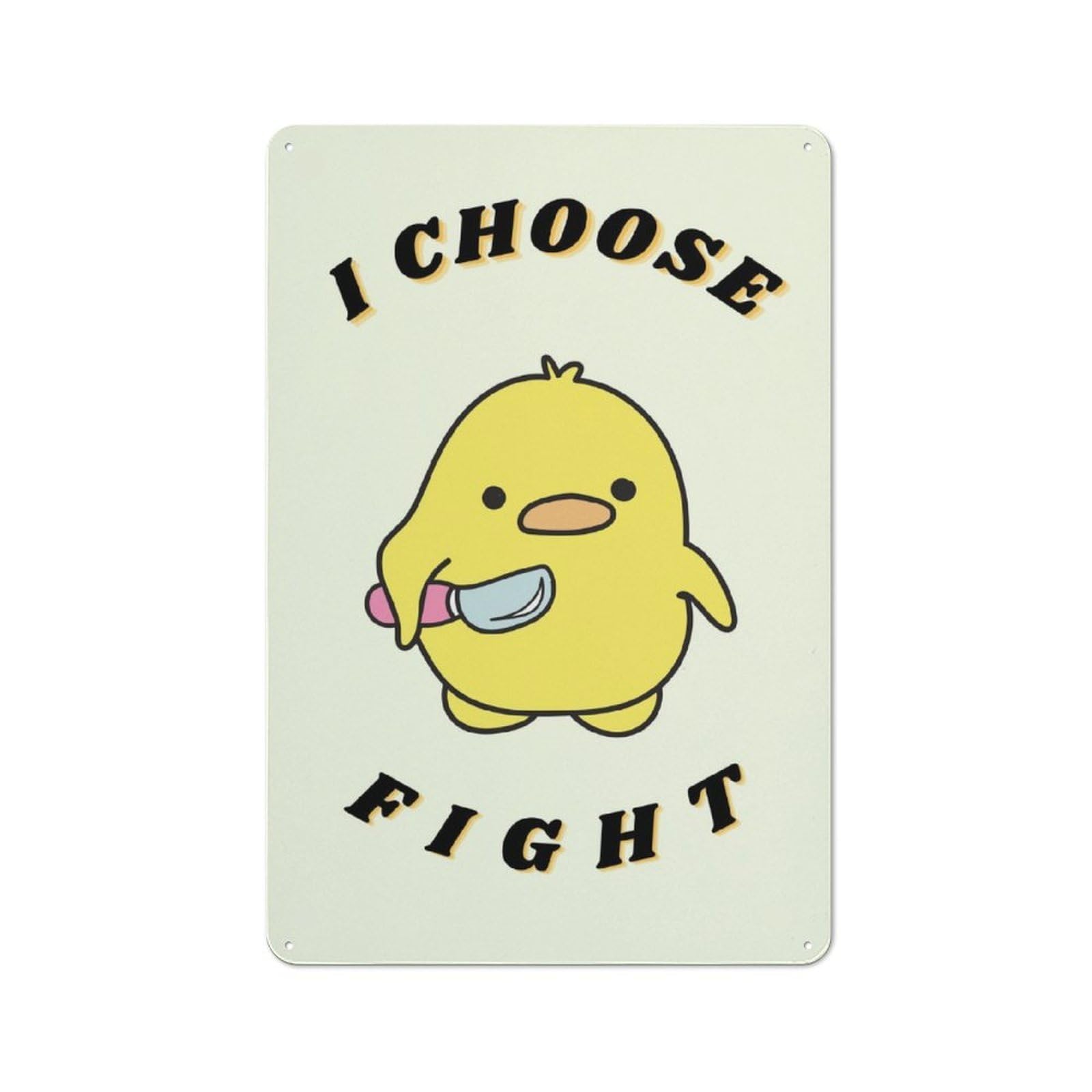 Junmoney Violence Funny Duck Fight 30X20cm Retro Tin Wall Plaque With For Pub Or Café, A Winter Wall Decor Update For Café Interior Fans
