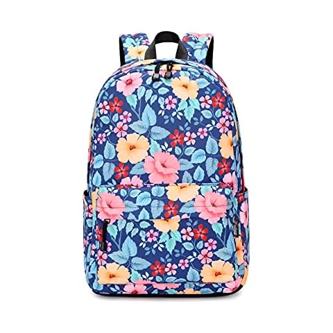 Wadirum Mochila Escolar Flor Poliéster Impermeable Cover