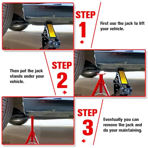 YATOINTO Foldable 3 Ton Jack Stands