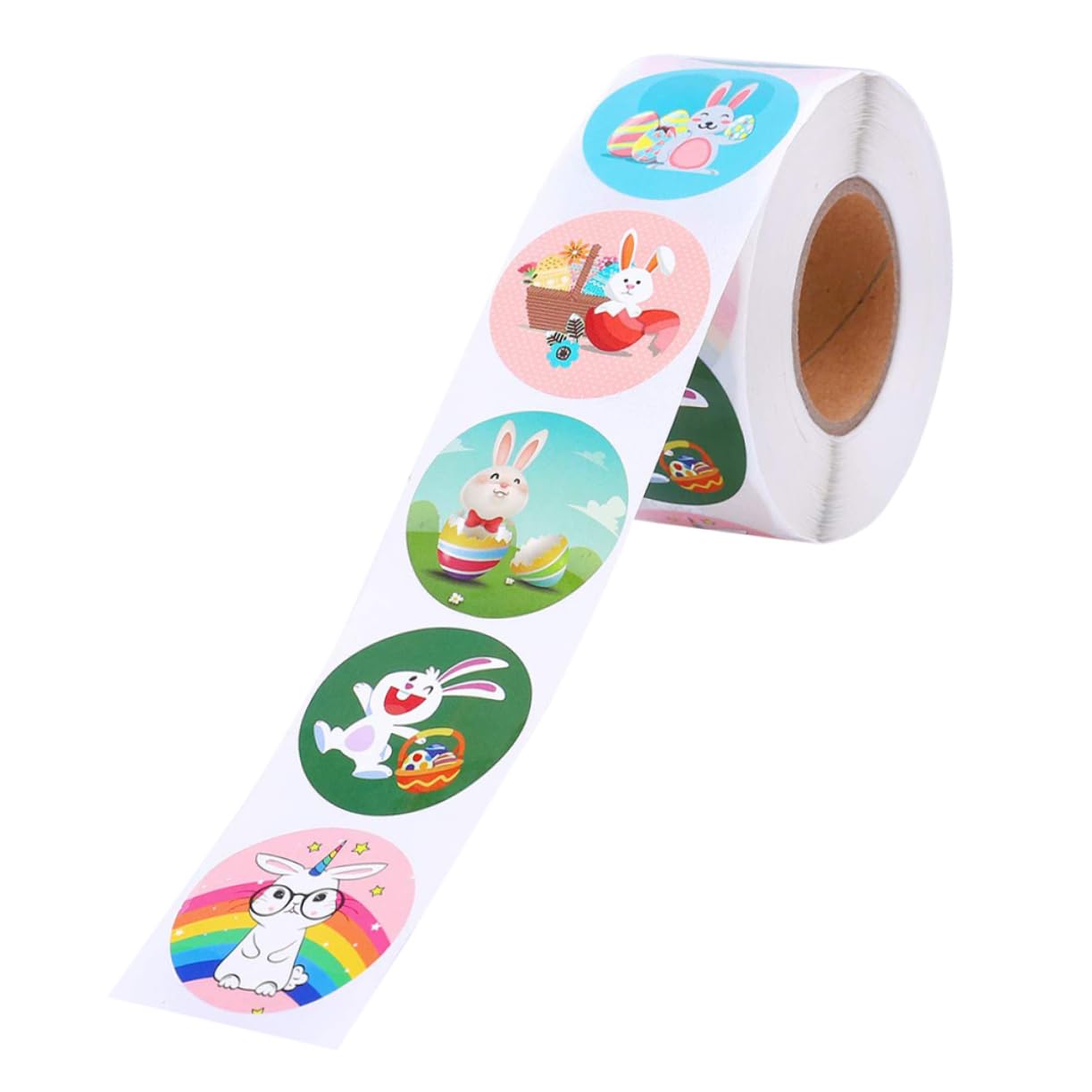 OHPHCALL Easter Bunny Sticker 500pcs Wrapping Labels Foam Stickers for Decorations Party