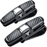 【Eingebauter Schwammschutz】 Sonnenbrillen-Visierclip hat einen internen weichen Schwamm, der Gläsern oder Sonnenbrillen keinen Schaden zufügt, der Sonnenbrillen-Autoclip ist flach und etwas breit, der Sonnenbrillenclip belastet das Autovisier nicht und hinterlässt keine Spuren.