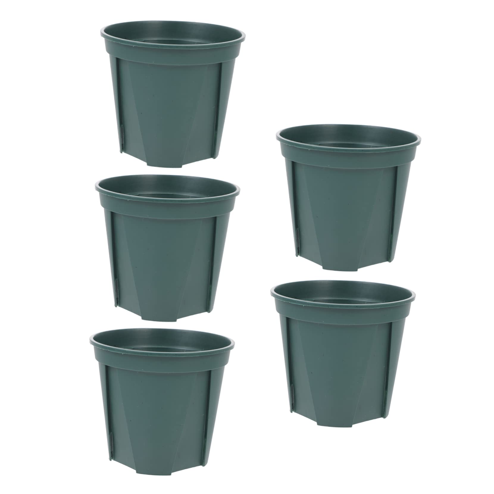 BESTonZON 5pezzi Vaso per Piante in Plastica Rotondo Controllo delle Radici per Balcone Uso Domestico Giardino Cortile Parco Regalo per Appassionati di Giardinaggio