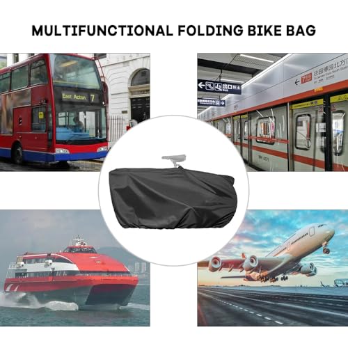 Bolsa de transporte para bicicleta plegable ideal para viajar en tren, coche y ciudad 6