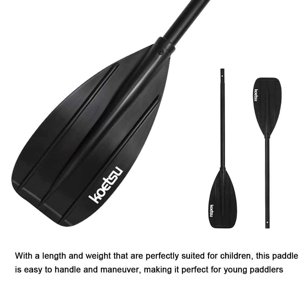 Irfora Paddle in gomma rimovibile,Bambini in lega di alluminio per barche rafting kayak paddle barche da pesca ispessite paletta a mano rimovibile in gomma accessori per barche