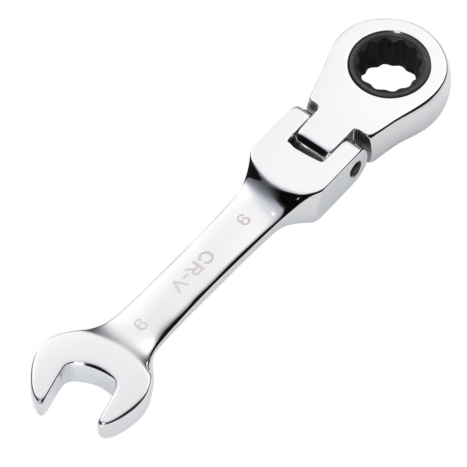 Draper Hi-Torq Stubby Flexible Head Ratchet Combination Spanner 9mm