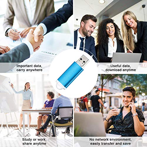 Febniscte Usb 3.0 Flash Drives 8Gb 10 Pack Blank Usb Flash Drives Portable Sky Blue Usb Drives #TOP6