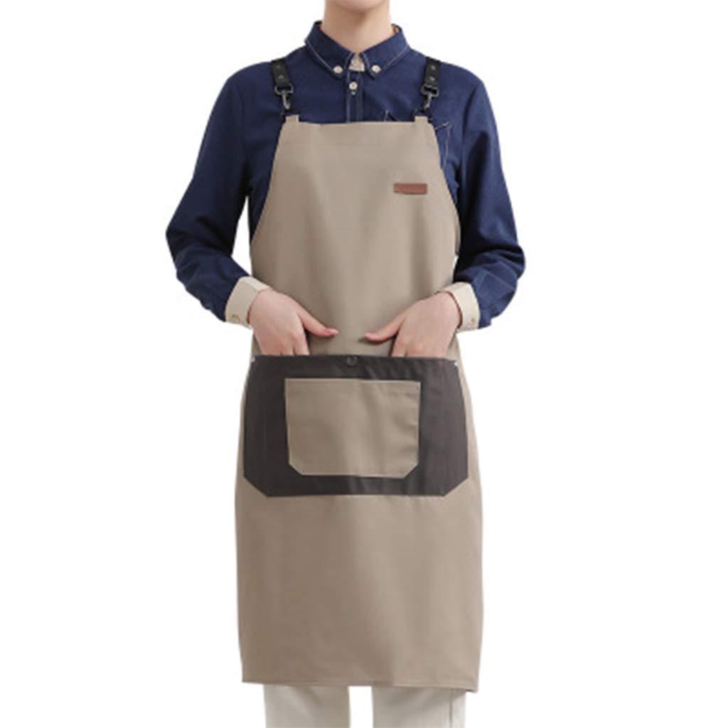 Delantales de trabajo, Delantal de lona con bolsillo for chef, for cocina, restaurante, hombre y mujer, for cocinar, barbacoa, hornear, ropa trabajo artística