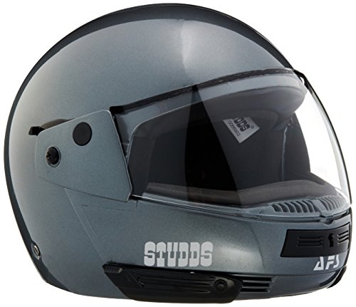Image of Studds Ninja Pastel Plain Flip Up Full Face Helmet (Gun Grey, M)