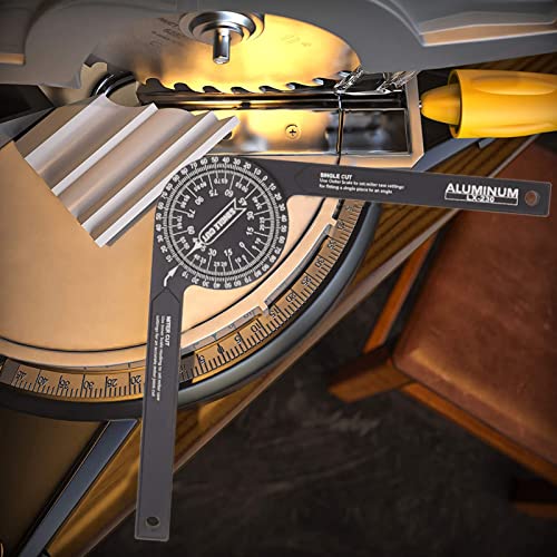 Miter Saw Protractor Efficient Aluminum Alloy Miter Saw Protractor for Carpenter Woodworking Carpenter Plumber Building Trades - Image 2