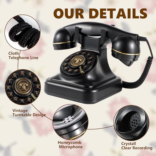 Audio Guest Book Wedding Phone, Audio Guestbook,Record Audio Messages with GuestBook, Guestbook Alternative for Wedding, Birthday Party, Baby Shower, Anniversary, Engagement (Black)