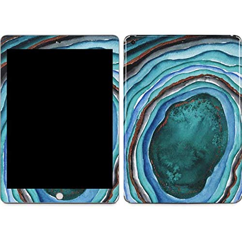 Skinit Decal Tablet Skin Compatible with iPad 9.7in (2018) - Officially Licensed Originally Designed Turquoise Watercolor Geode Design