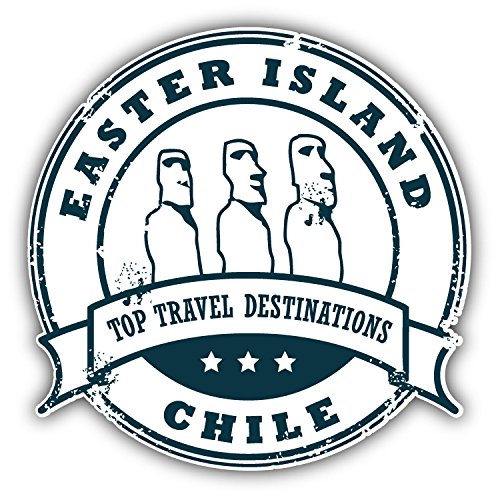 Preisvergleich Produktbild Easter Island Chile Grunge Travel Stamp Hochwertigen Auto-Autoaufkleber 12 x 12 cm