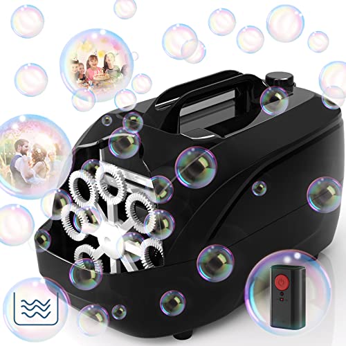 Temi Bubble Machine Automatic Bubble Blower Upgraded 5000+ Bubbles/Min Portable Bubble Maker With Remote Control For Kids Toddlers, 2 Speed Levels, Usb Or Batteries For Outdoor Indoor Party Stage #TOP24