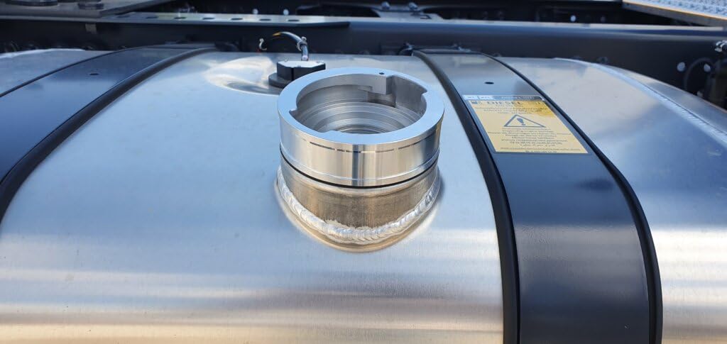 PVS FUEL PROTECT 80 mm, protezione bocchettone, alluminio, Anti-Spill