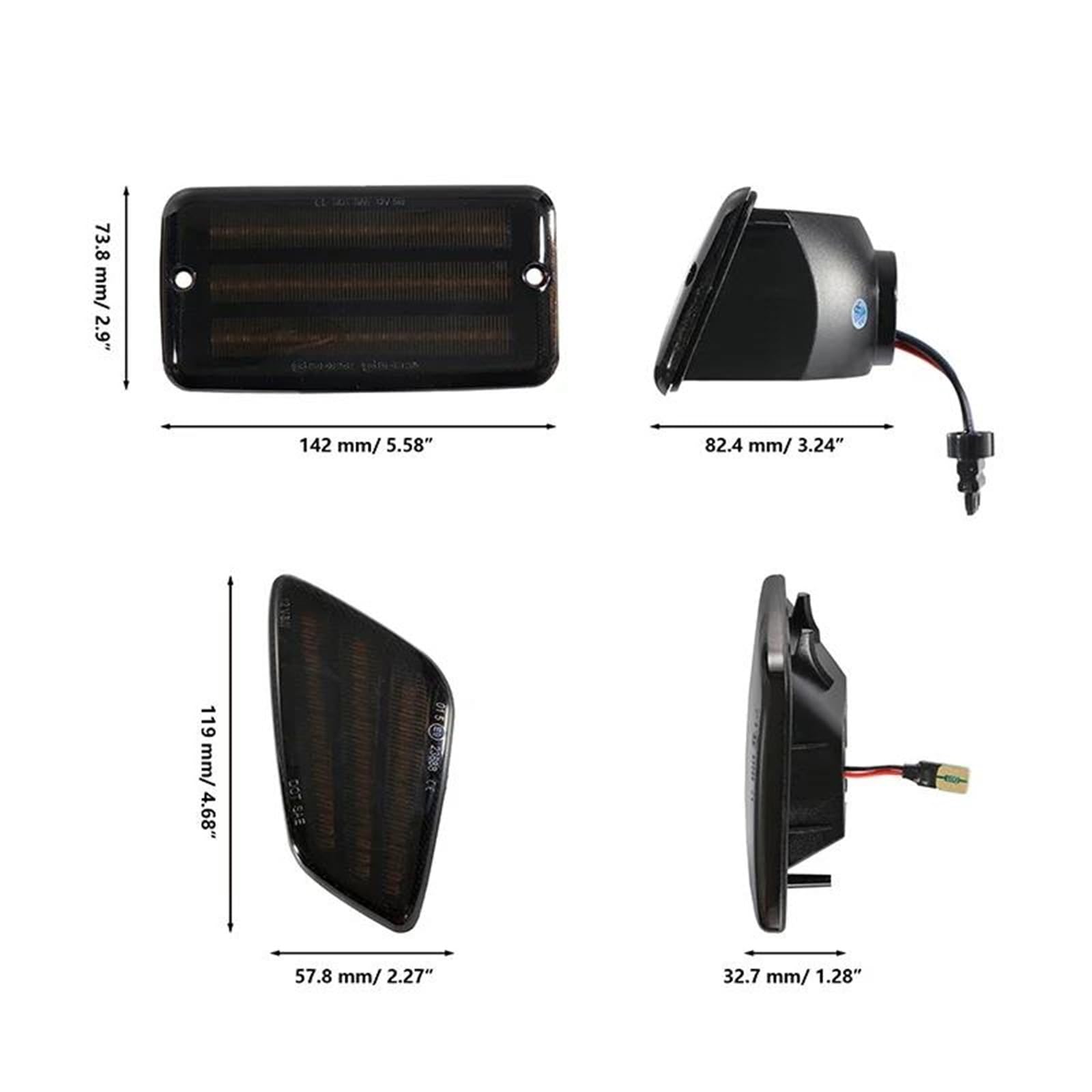 Giro Indicadoras Luz 4 Luces LED Para Coche Para Jeep Para Wrangler TJ 1997-2006, Luces De Giro Izquierda Y Derecha, Luz De Posición Lateral.