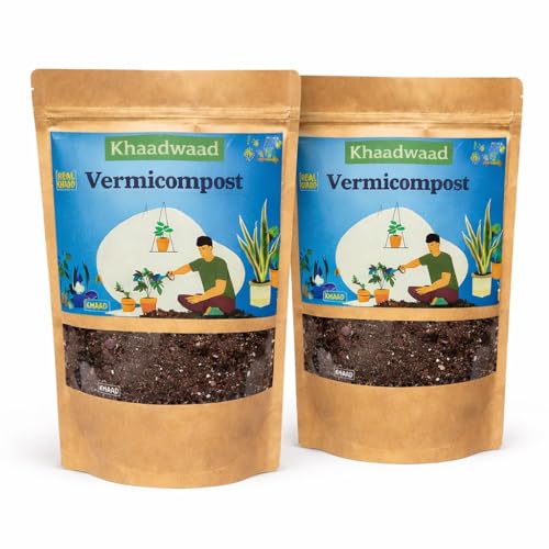 Image of Organic Vermicompost for Plants Home Garden Natural Manure Compost for Plants Fertilizer Soil for Home Garden Soil for Pots Planters Vegetable Plants