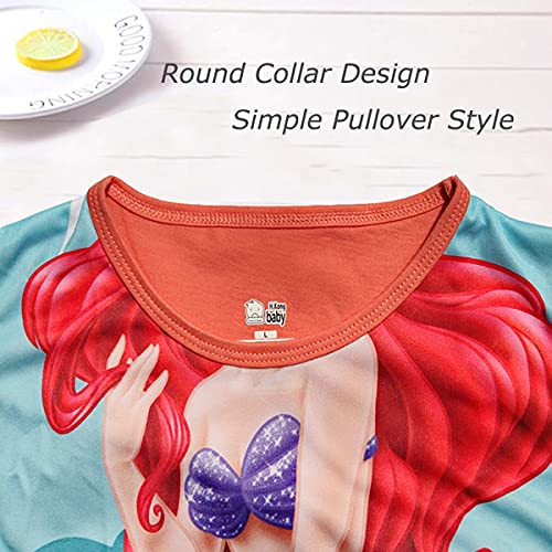 Toddler Girls Nightgown Cute Mermaid Princess Pajamas Dress Sleepwear Nightshirt Dark Orange #TOP3